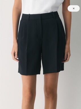 Aritzia Black Tailored High-Rise Bermuda Shorts